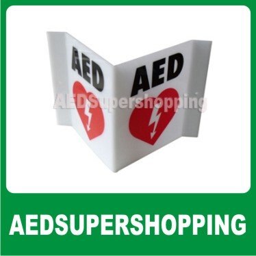 Aed  Ÿ  , v  aed sign, legend aed ׷, 6 x 8.75 x 3.75